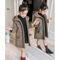 Checked Full Sleeves Hooded Jacket – Brown
