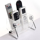 Remote Control Holder Modern Multifunction Transparent Acrylic Detachable Rotation Storage Box Customizable in 6 Slots
