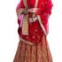 Embroidered Semi Stitched Lehenga, Choli and Dupatta Set
