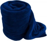 Saksham Solid Single Fleece Blanket  (Microfiber, Blue)