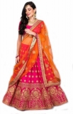 embroidered semi stitched lehenga choli