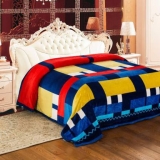 Signature Checkered Single Coral Blanket  (Microfiber)