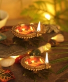 SkyASia Brass (Pack of 2) Table Diya Set  (Height: 1.5 inch)