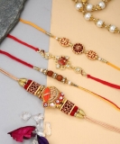 SkyAsia  Designer Rakhi Set  (4 Rakhi)