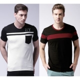 Stylogue Pack of 2 Men’s Multicolor Round Neck T-shirt