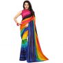 Swaron Multi Georgette Printed Saree With Blouse