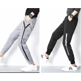 Trendyz Grey And Black Cotton Blend Stylish Track Pants