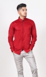 Only at Rs. 398 Men Solid Casual Mandarin Shirt
