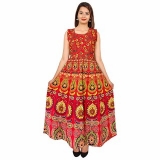 Women Jaipuri Traditional Multicolor Printed Dress