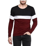 Veirdo Men’s Multicolour Solid Round Neck Casual T-shirt
