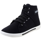 Weldone Black Lace-up Canvas Air Mix Sneakers/Casual Shoes