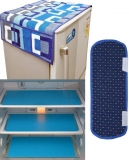 Yellow Weaves Refrigerator Cover